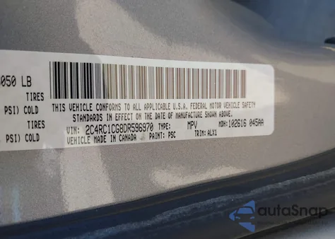 2013 Chrysler Town & Country Touring-L from USA, damaged, VIN 2C4RC1CG8DR596970